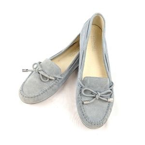 Michael Kors Light Blue Leather Loafers